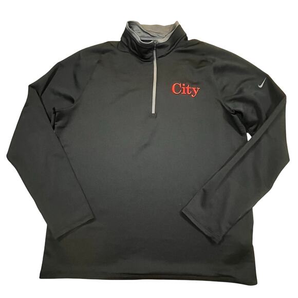 Nike Other - Nike 1/4 Zip Pullover Mens M Black Dri-Fit City‎ Embroidered Swoosh Golf